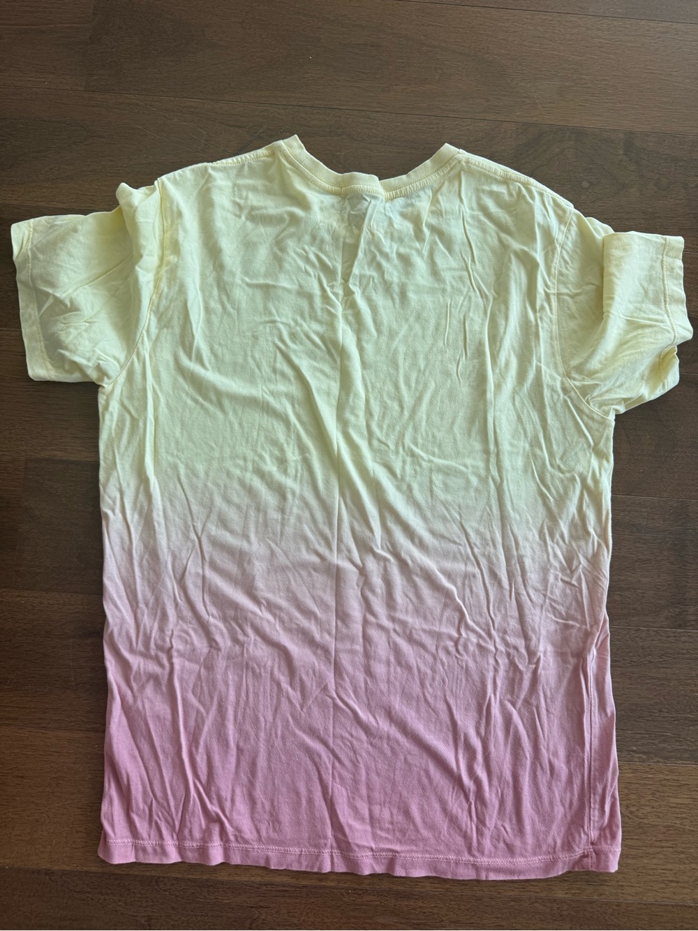 Marine Layer Ombre Yellow to Pink Short Sleeve Tee - Picture 3 of 3